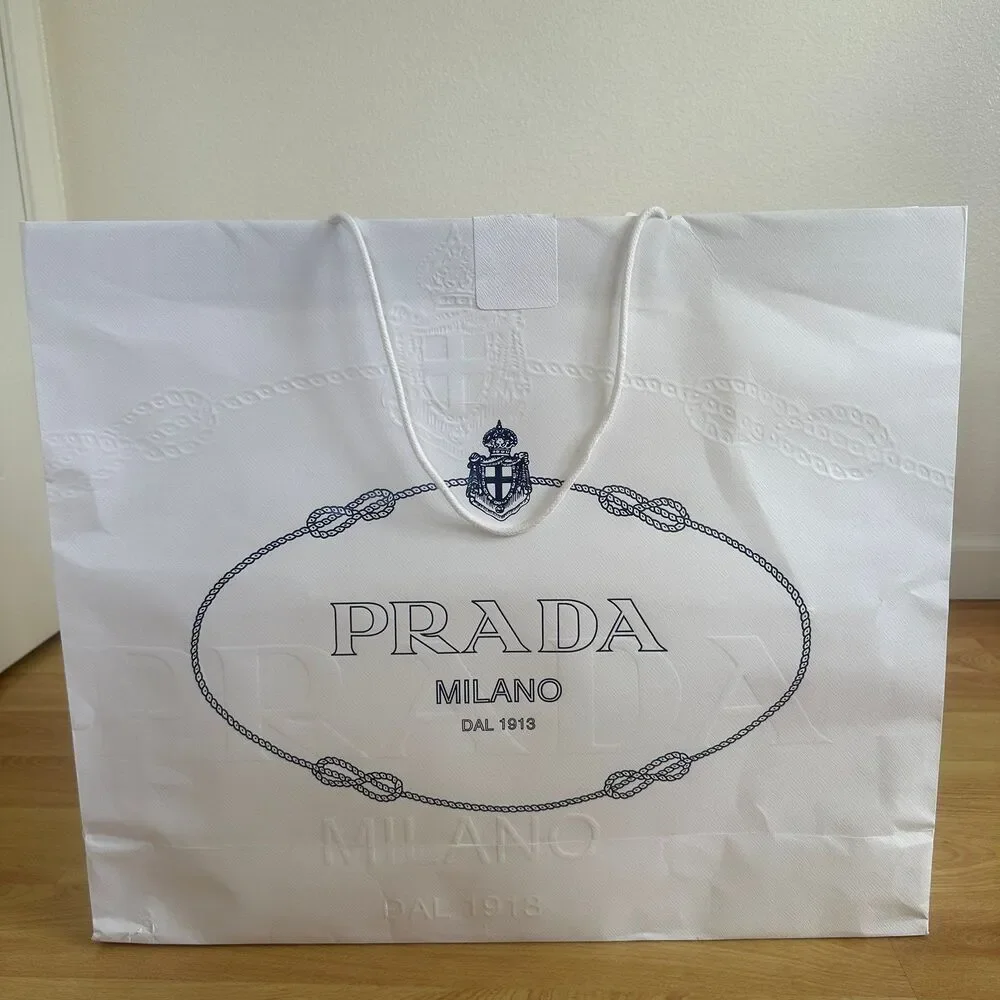 Prada Paper Shopping Bag - white extra large, 22